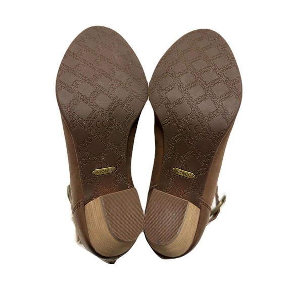 Vionic Womens Size 6.5 Upright Rory Ankle Boot Brown Leather Arch Support Insole - Picture 8 of 9